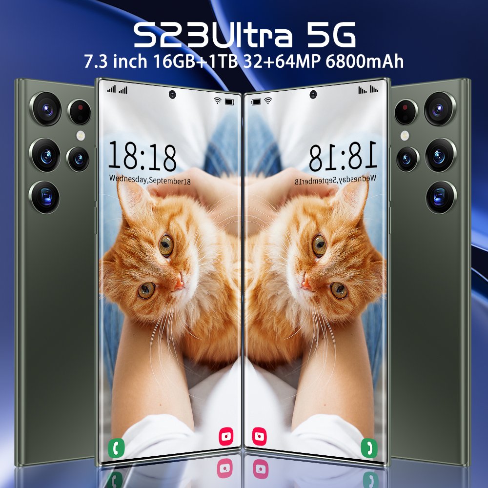 2023 New Version Super Quality Dual SIM Original S23 ULTRA 12GB+512GB 6.8 Inch Full Display Android 13 Mobile Cell Smart Phone